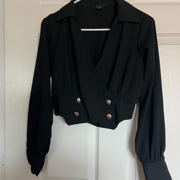 Tops - Elegant Black Women's Top